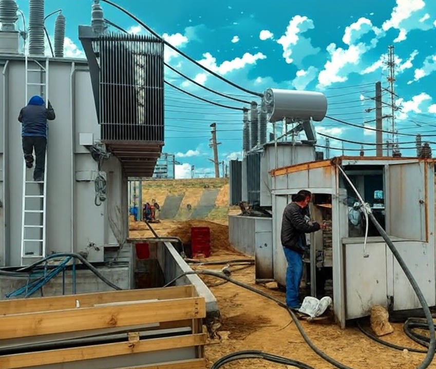 تصویر معرفی شرکت Filtrans - تیم متخصص در حال کار بر روی تجهیزات تصفیه روغن